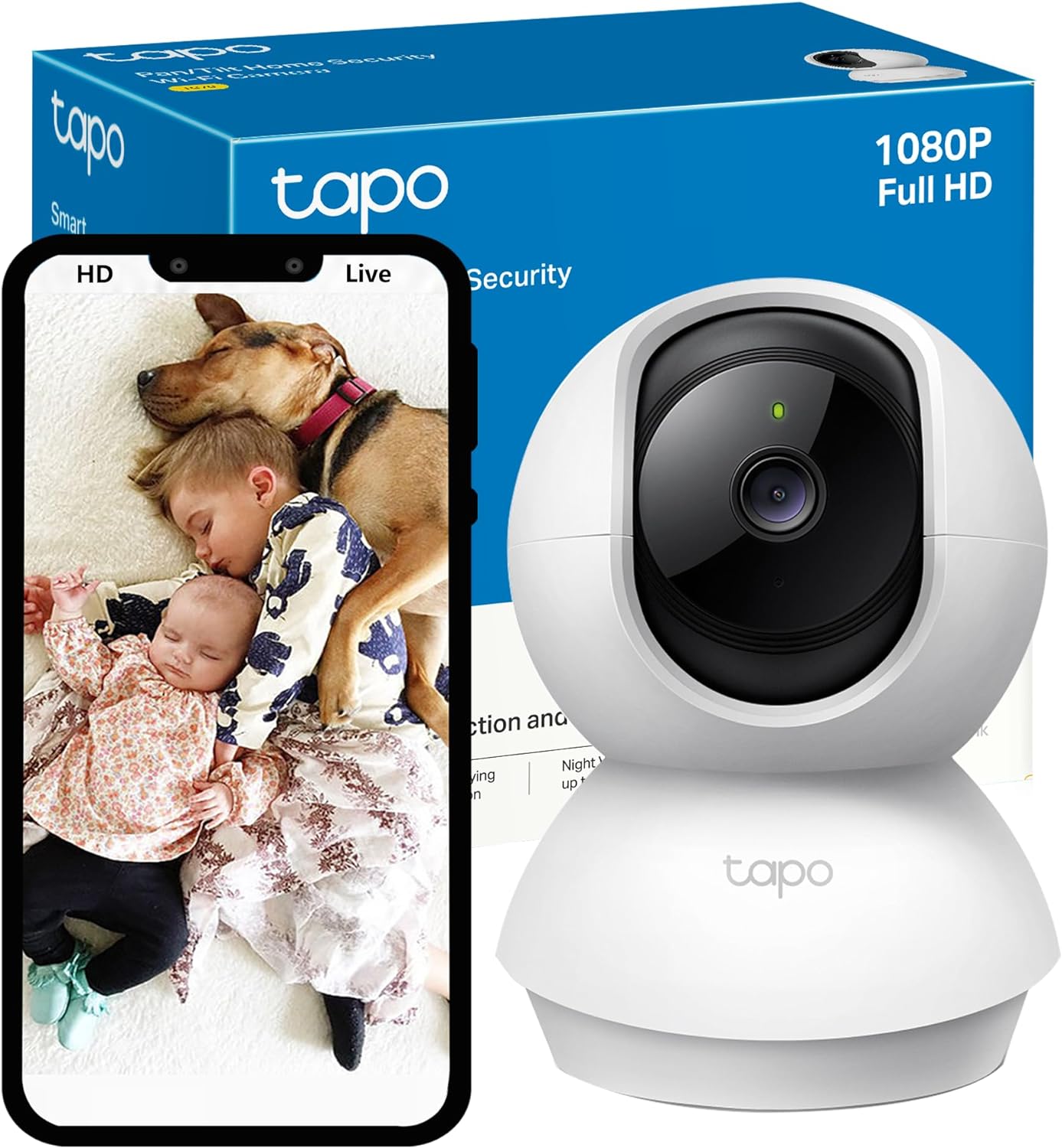 Tapo Pan/Tilt Smart Security Camera Baby Monitor