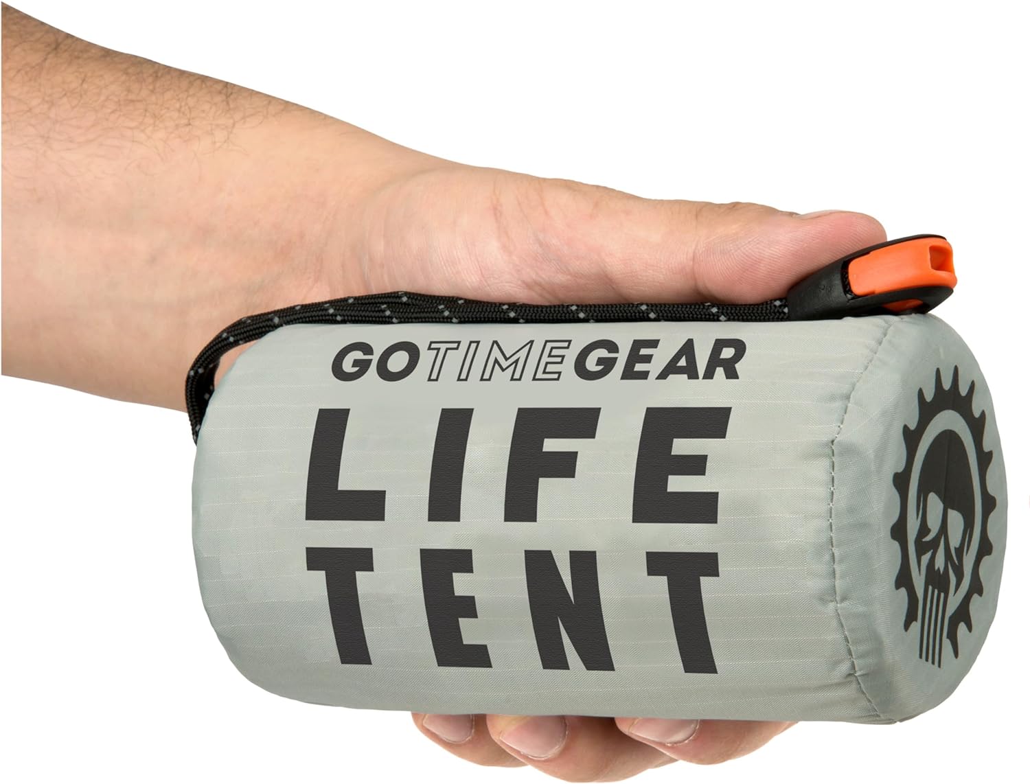 Go Time Gear Life Tent Emergency Survival Shelter – 2 Person Emergency Tent – Use As Survival Tent, Emergency Shelter, Tube Tent, Survival Tarp, Includes Survival Whistle & Paracord - Snow Camo 1 Pack
